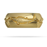 Yellow Gold Wahoo Wedding Band